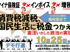 10.25昼デモ/憲法いかした政治の実現を訴えよう